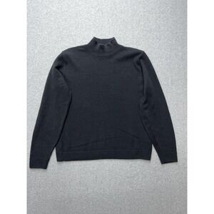 Vintage Pendleton Sweater Womens S Black Wool Mock Neck Classic Knit Pullover